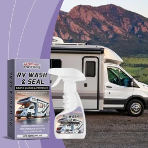 1 Bottle RV Wash & Wax Foam Cleaner - Residue-Free Spray for Quick Dirt Removal & Surface Protection, Sodium Bicarbonate-Based, Ideal for Various Vehicle Materials, 12 fl oz